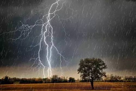 雷雨交加害怕图片